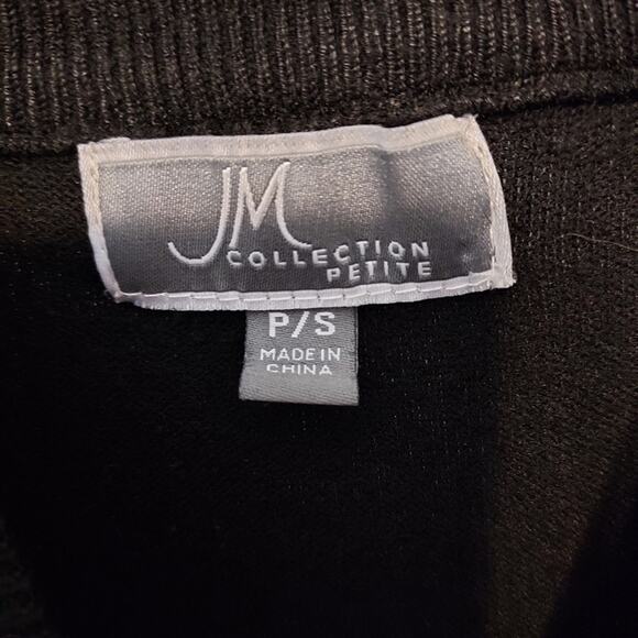 JM Collection Petite Black Knit Sleeveless Mock Neck Turtleneck Sweater Tank Top - Picture 6 of 6